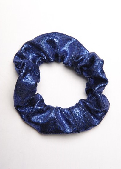 Haargummi metallisch Wetlook-Lycra dunkelblau HS002